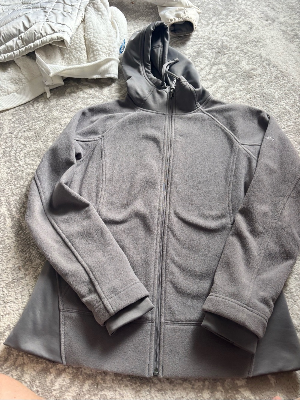 Women’s Columbia Gray Full-Zip Hooded Fleece Jacket